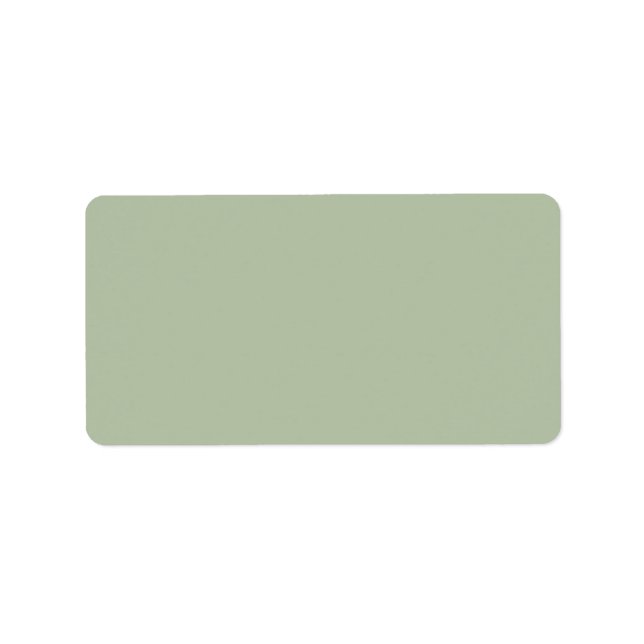 Light Sage Green Solid Colour Label (Front)