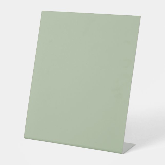 Light Sage Green Solid Colour Pedestal Sign (Front)