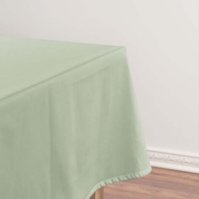 Light Sage Green Solid Colour Tablecloth (In Situ)