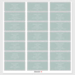 Light Sage Green Wedding Guest Address Labels<br><div class="desc">These light sage green wedding guest address labels are perfect for your classic modern minimalist neutral light sage green wedding. The design features basic minimal contemporary font and delicate chic formal script calligraphy. It is sure to complete your pastel fairytale fall, summer, spring, or fall wedding. Keep it as is,...</div>