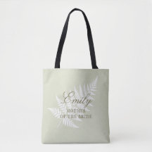 Light Sage Green White Fern Mother of the Bride