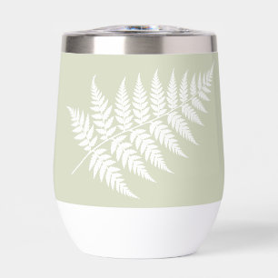 Light Sage Green White Fern Simply Elegant White