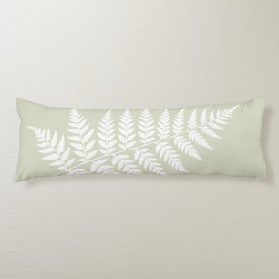Light Sage Green White Fern Simply Refined Body Cushion