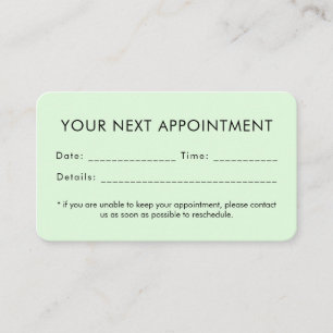 Light Sage Modern Minimalist Custom Business Logo Appointment Card