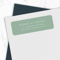 Light Sage Wedding Return Address