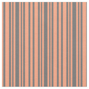 Light Salmon and Dim Grey Striped Pattern Fabric