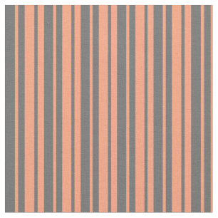 Light Salmon & Dim Grey Lines Fabric