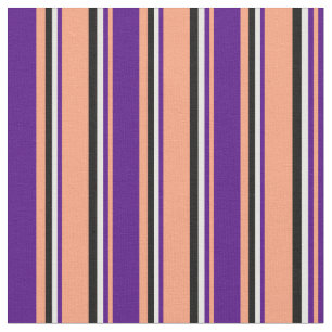 Light Salmon, Indigo, White, and Black Coloured Fabric