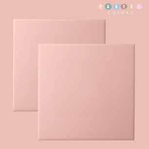 Light Salmon Soft Pale Orange Pastel Pink Colour Ceramic Tile