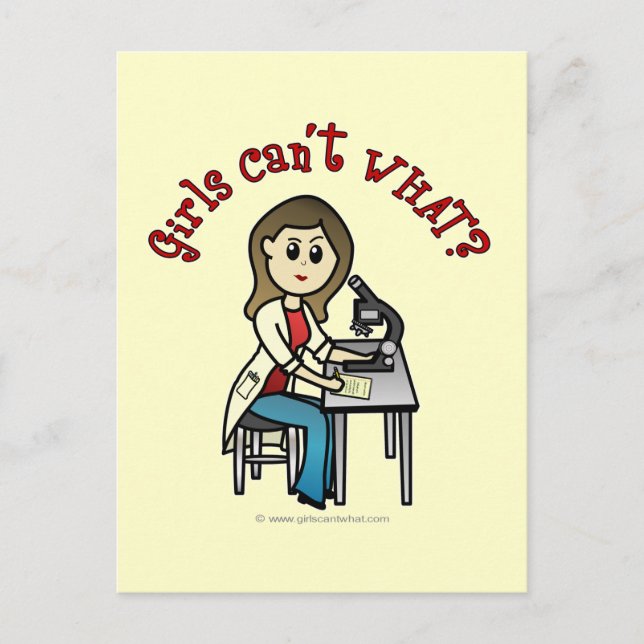 Light Scientist Girl Postcard (Front)