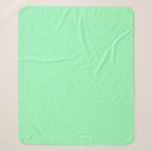 Light sea-foam sherpa blanket