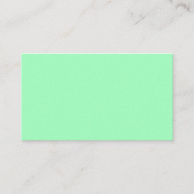  Light Sea-Foam (solid colour)  Business Card (Front)