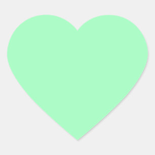Light Sea-Foam (solid colour) Heart Sticker