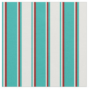 Light Sea Green, Mint Cream & Dark Red Coloured Fabric