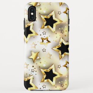 Light seamless with gold stars iPhone XS max case