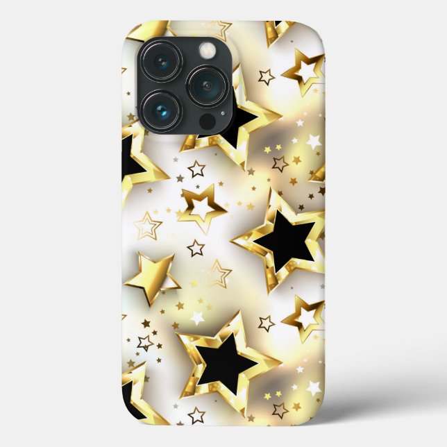 Light seamless with gold stars Case-Mate iPhone case (Back)