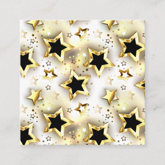 Light seamless with gold stars enclosure card (Front)