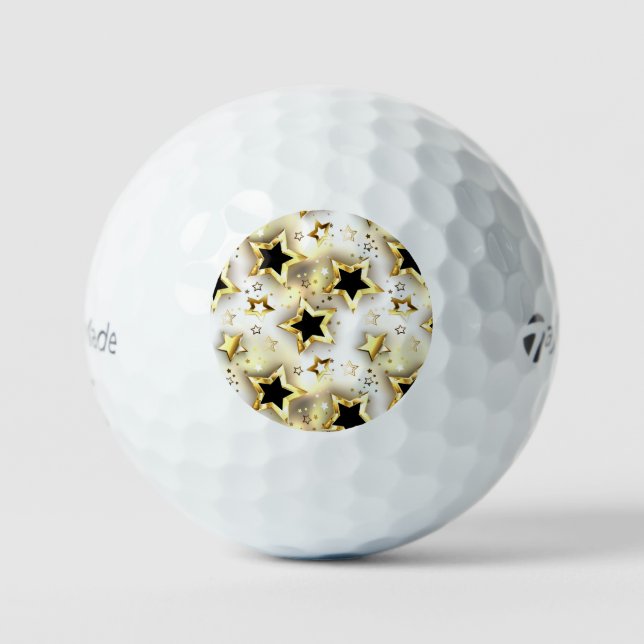 Light seamless with gold stars golf balls (Front)