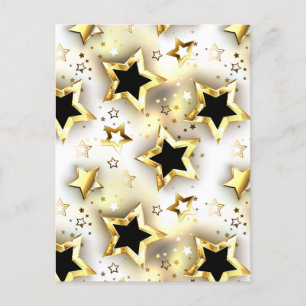 Light seamless with gold stars holiday postcard