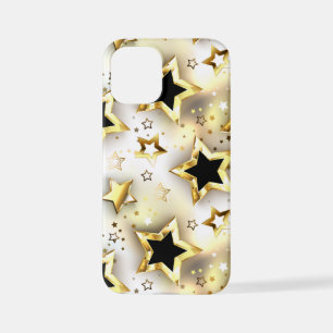 Light seamless with gold stars iPhone 12 mini case