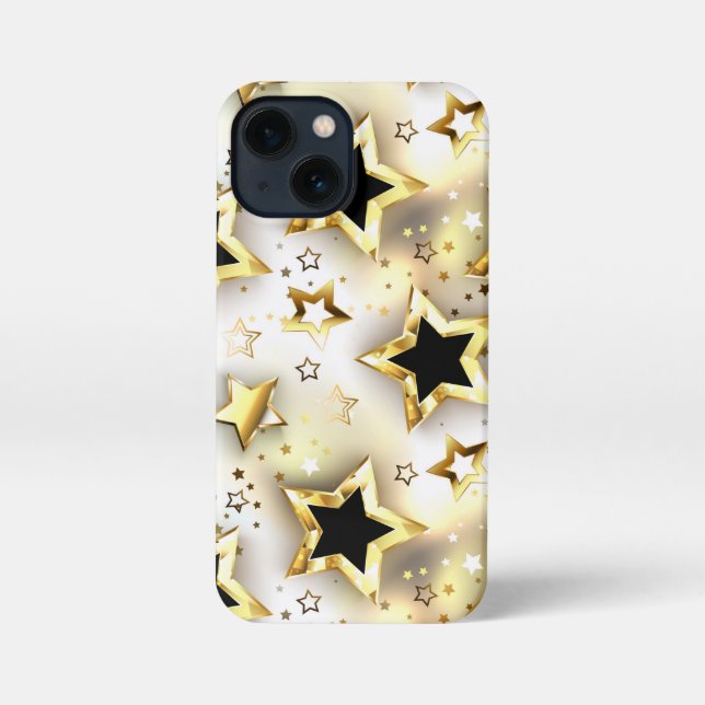 Light seamless with gold stars iPhone case (Back)