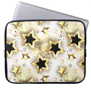 Light seamless with gold stars laptop sleeve