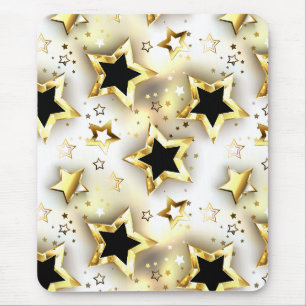 Light seamless with gold stars mouse pad