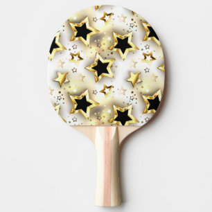 Light seamless with gold stars ping pong paddle