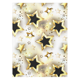 Light seamless with gold stars tablecloth