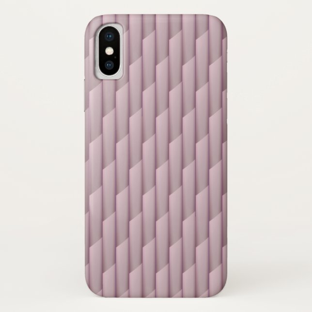 Light Shades of Purple Geometric Abstract Stripes Case-Mate iPhone Case (Back)