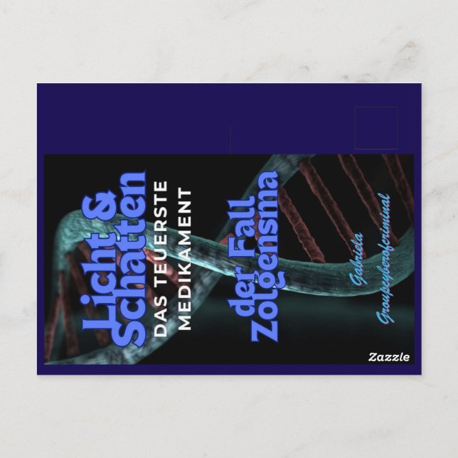 Light & Shadow the most expensive drug Postcard (Back)