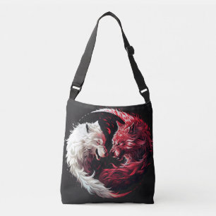 Light Shadow Wolf Spirit Animal Fantasy Crossbody Bag