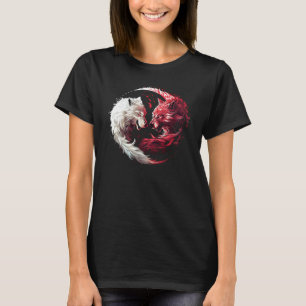 Light Shadow Wolf Spirit Animal Fantasy T-Shirt