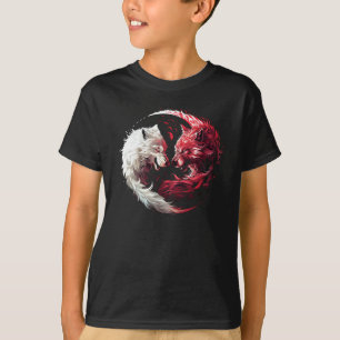 Light Shadow Wolf Spirit Animal Fantasy T-Shirt
