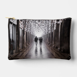 Light, shadows and symmetry - sepia accessory pouch