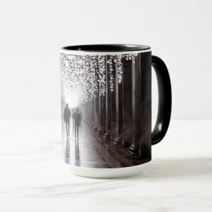 Light, shadows and symmetry - sepia mug