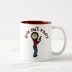 Light Sharpshooter Girl Two-Tone Coffee Mug