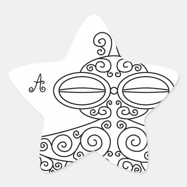 light shield earthen star sticker (Front)