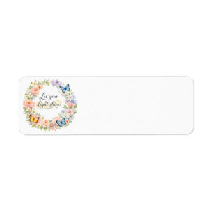 Light shine return address label