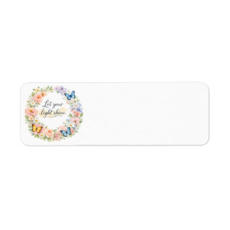 Light shine return address label