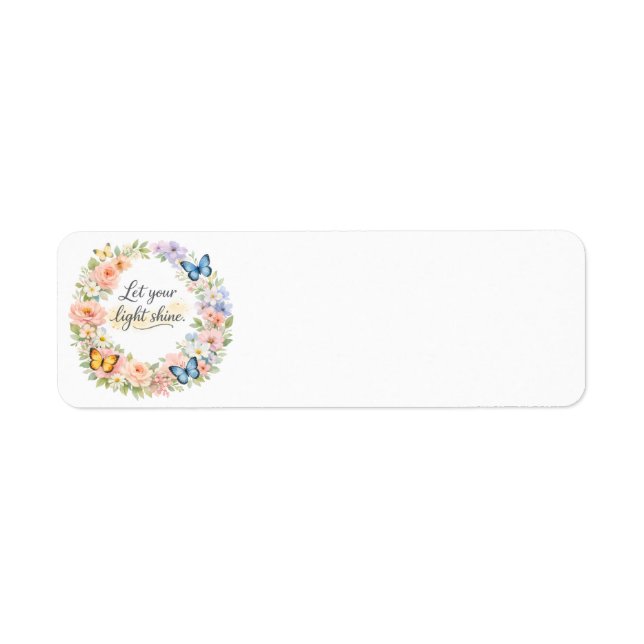 Light shine return address label (Front)