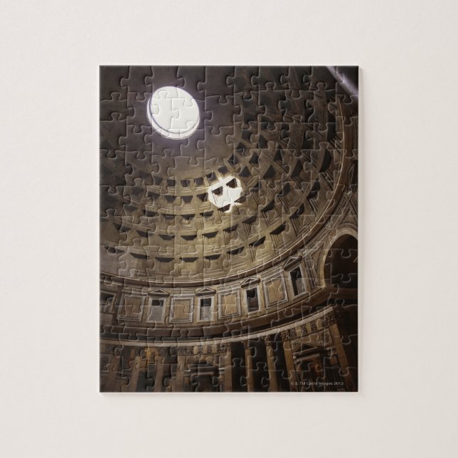 Light shining through oculus in The Pantheon in Jigsaw Puzzle (Vertical)