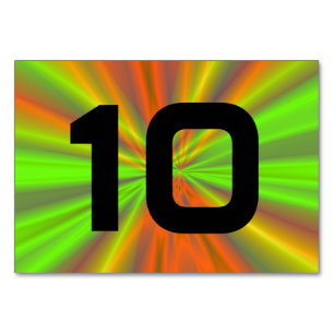 Light Show Fractal Art Numbered Table Number