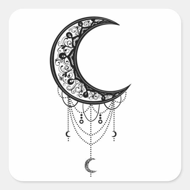 Light Side of the Moon Square Sticker (Front)