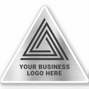 Light Silver Faux Foil Triangular Logo