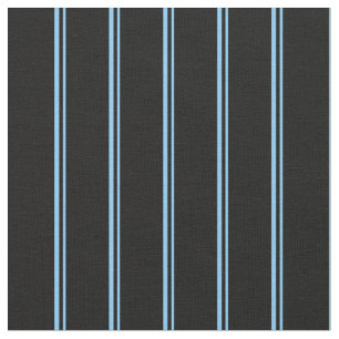 Light Sky Blue and Black Coloured Lines Fabric