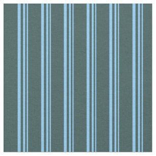 Light Sky Blue and Dark Slate Grey Lines Fabric