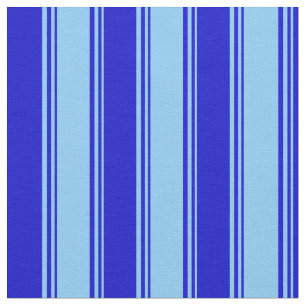 Light Sky Blue & Blue Pattern Fabric