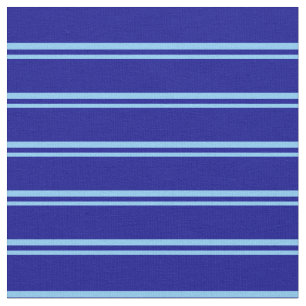 Light Sky Blue & Dark Blue Coloured Lines Pattern Fabric