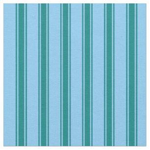 Light Sky Blue & Teal Pattern Fabric